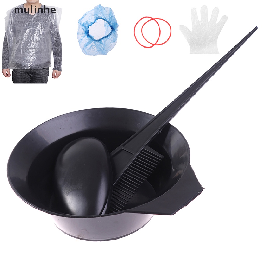 Bộ 8 Dụng Cụ Tô Nhuộm Tóc Gồm Bát + Găng Tay + Lược + Lược + Tô Màu