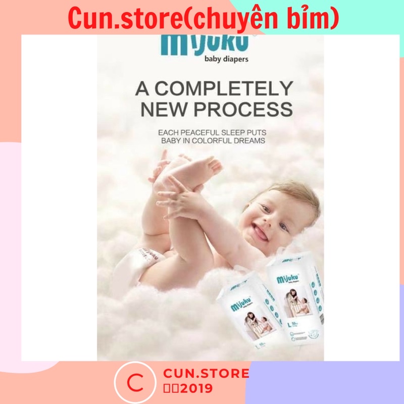Tã dán, bỉm dán Mujuku size S bịch 50 miếng