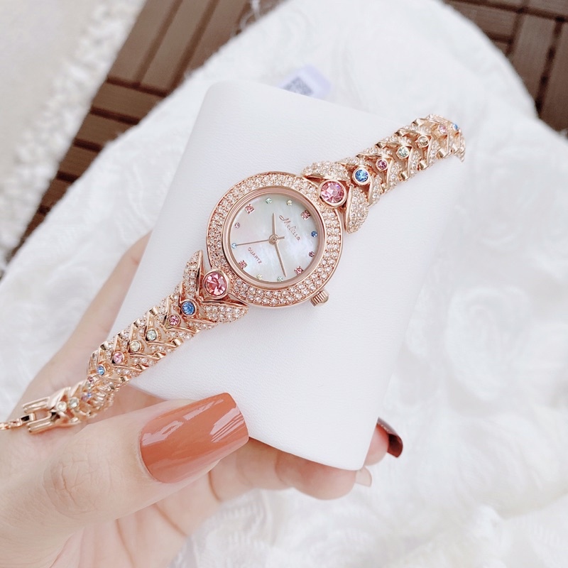 Đồng hồ Melissa nữ F8241 chính hãng tặng kèm dây chuyền size 28mm