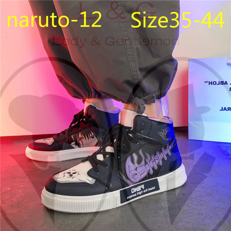 ⭐Ready Stock⭐◙▫Giày thể thao bóng rổ jordan Air Force 1 họa tiết ninja naruto Size 35-44