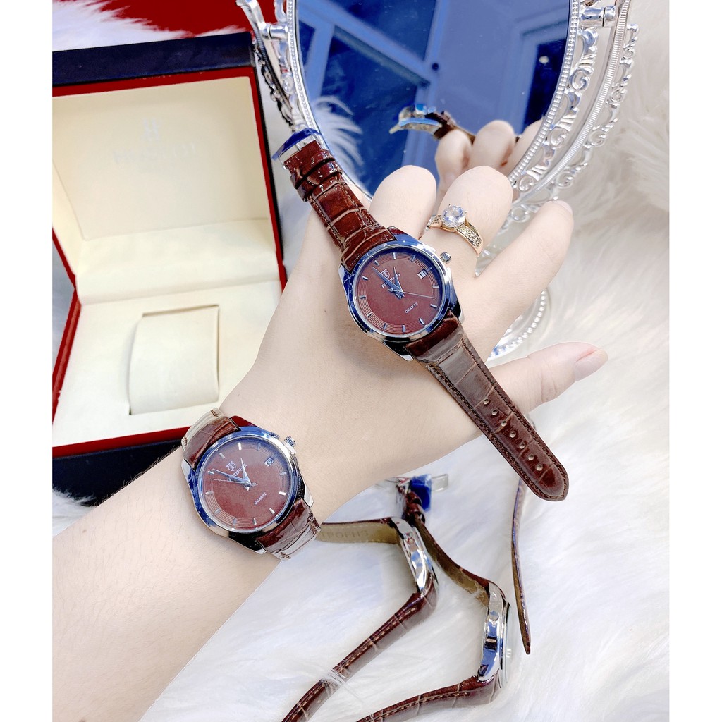 Đồng hồ nữ Tpofhs mặt tròn khoá xịn dây da bền, mặt chống xước , máy chống nước , kiểu dáng thời trang | BigBuy360 - bigbuy360.vn