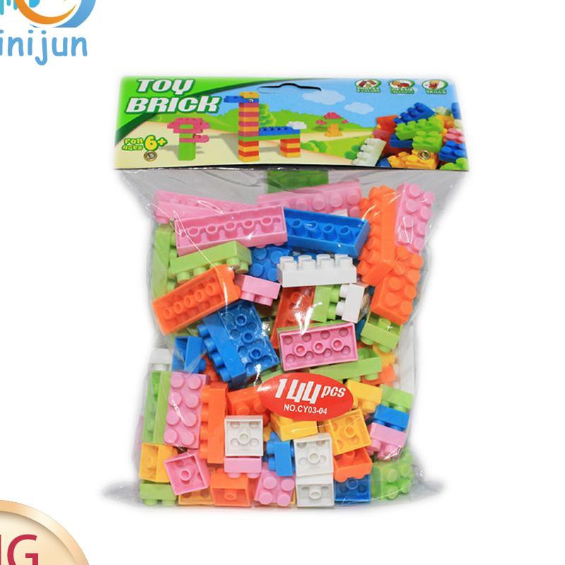 Bộ 144 khối nhựa xếp hình cho bé