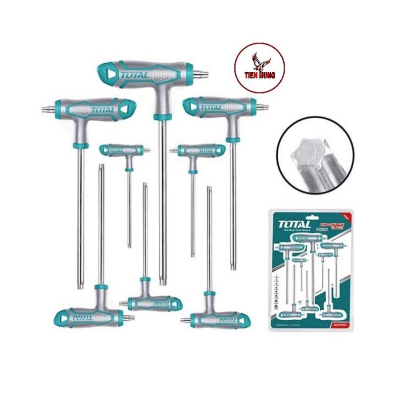 TH T10-T50 Bộ lục giác bông tay cầm chữ T 8 chi tiết Total THHW8083 GIATRITHUC