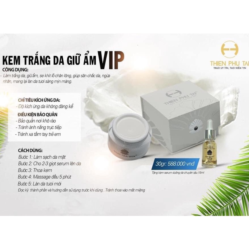 Kem Trắng Da Giữ Ẩm NGỌC TRAI ĐEN VIP 30gr - NHẬT VIỆT COSMETIC