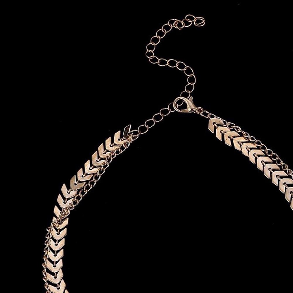 Vòng cổ choker 2 dây mặt xương cá sang trọng