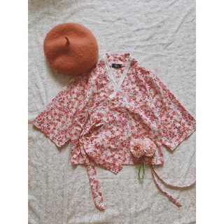 Áo Hanbok hoa trơn vintage