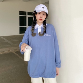 ÁO POLO SWEATER LOGO PEARL BLUE