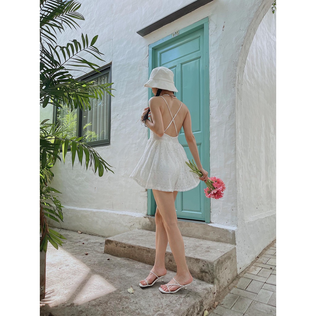 LEMONCHICVN -Jump hai dây cổ tim ren thêu