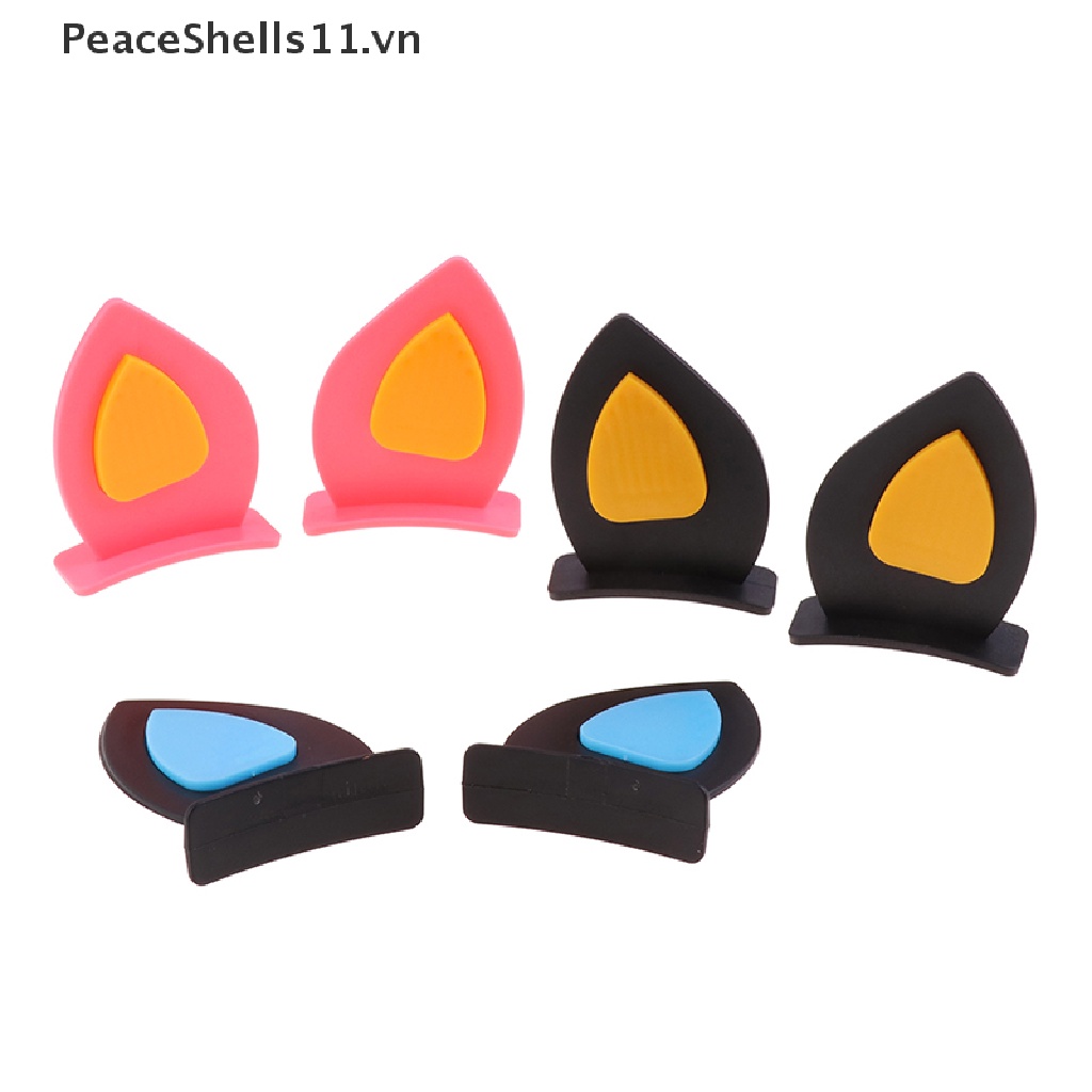 1 Cặp Sticker Dán Mũ Bảo Hiểm Hình Tai Mèo Dễ Thương