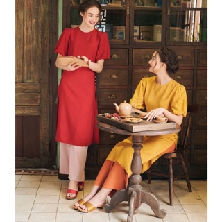 TẶNG GUỐC MỘC - Set Bộ Áo Dài Cách Tân