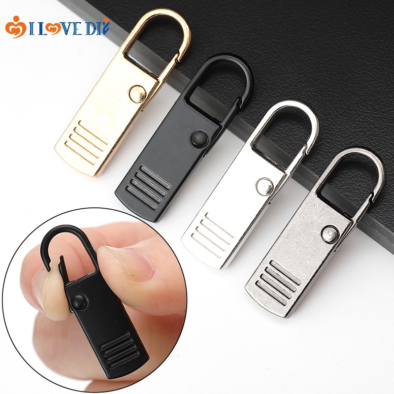 Set 2 Dây Kéo Kéo Kim Loại Có Tay Cầm Dành Cho Túi Xách/Túi Xách/Phụ Kiện May Thủ Công DIY