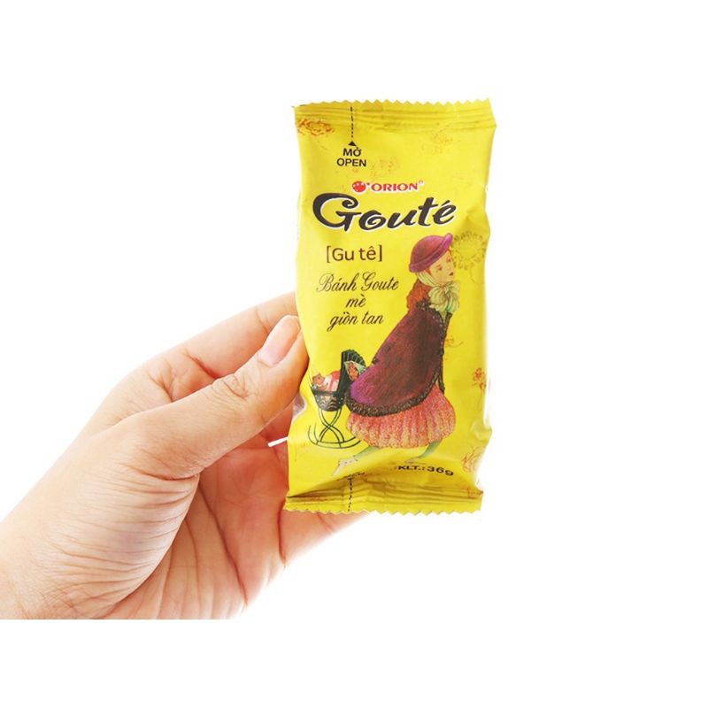 Bánh Goute Mè Giòn Tan Hộp 144g (4 gói x36g)