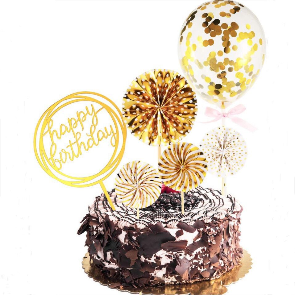 Phụ kiện trang trí bánh kem sinh nhật bằng acrylic hình bong bóng dễ thương