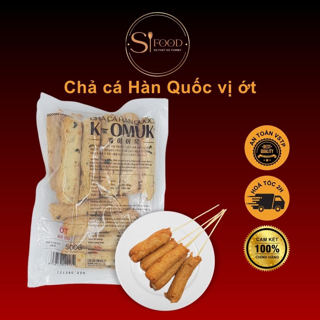 Tokbokki, chả cá hàn quốc đông lạnh loại ngon chuẩn vị dạng que vị ớt Sifood gói 500gr