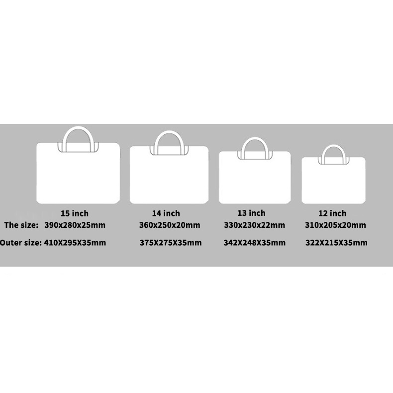 Túi Đựng laptop Chống Thấm Nước Kích Thước 13.3 14 15 Inch Dành Cho Hp Dell Huawei