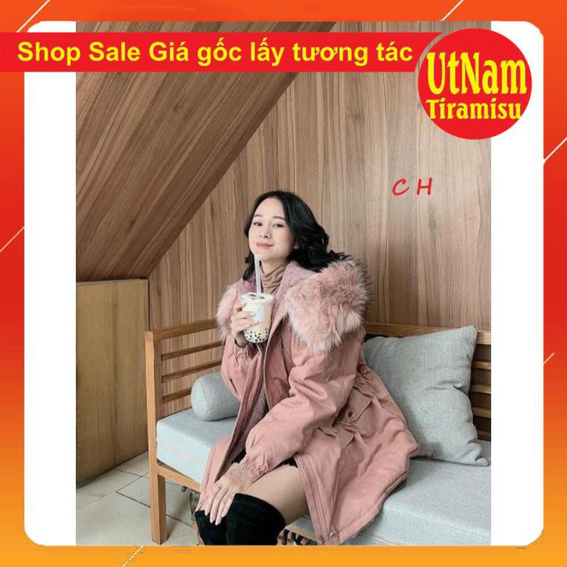 Áo khoác kaki rút eo lót lông có ảnh thật Sp giá rẻ nhất shopee