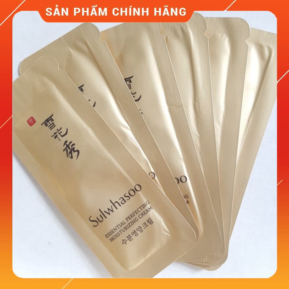 Gói sample kem Sulwhasoo Essential Perfecting Moisturizing Cream chống lão hóa nâng cơ săn chắc da.