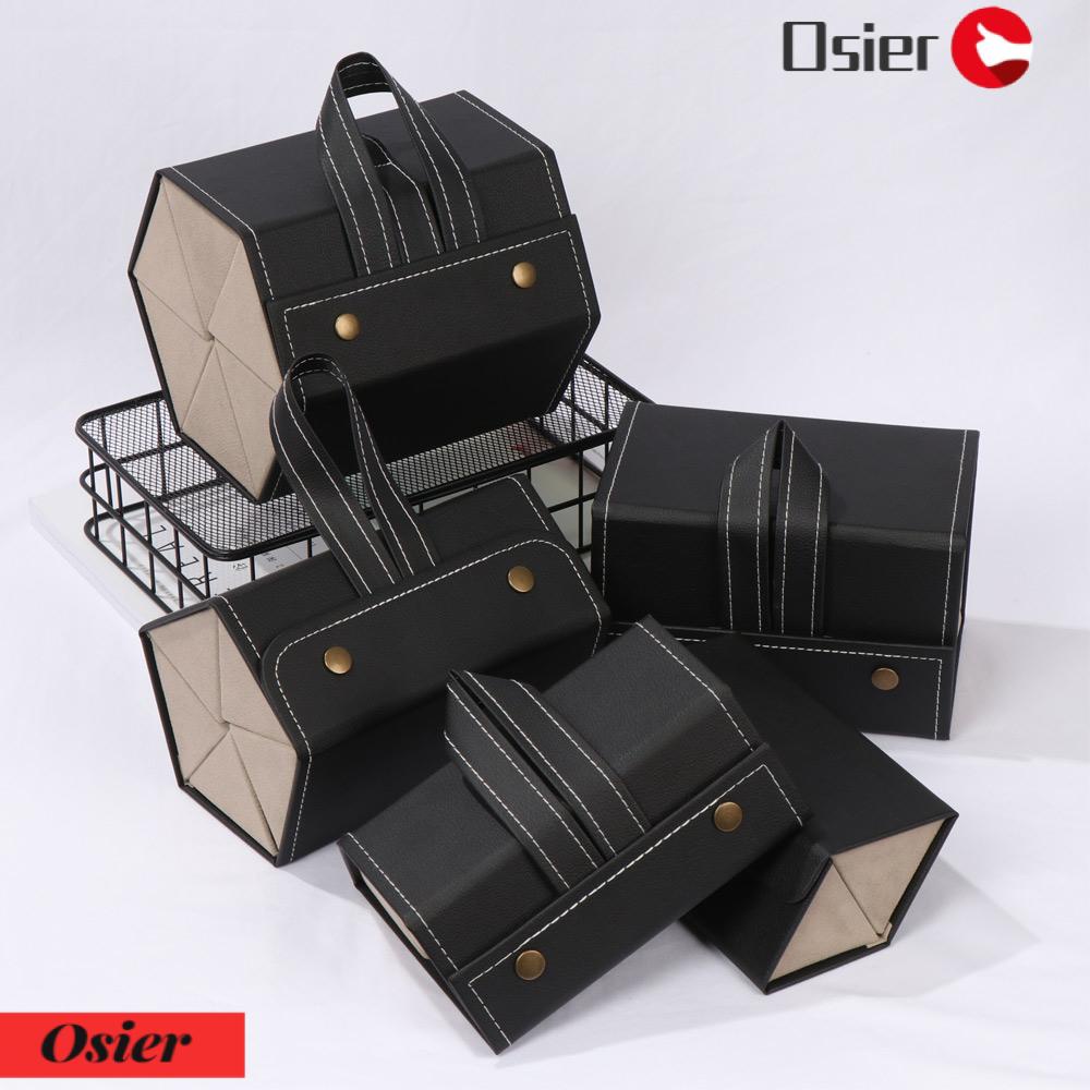 Osier✿ Hộp Đựng Mắt Kính Bằng Da PU Nhiều Ngăn Tiện Dụng