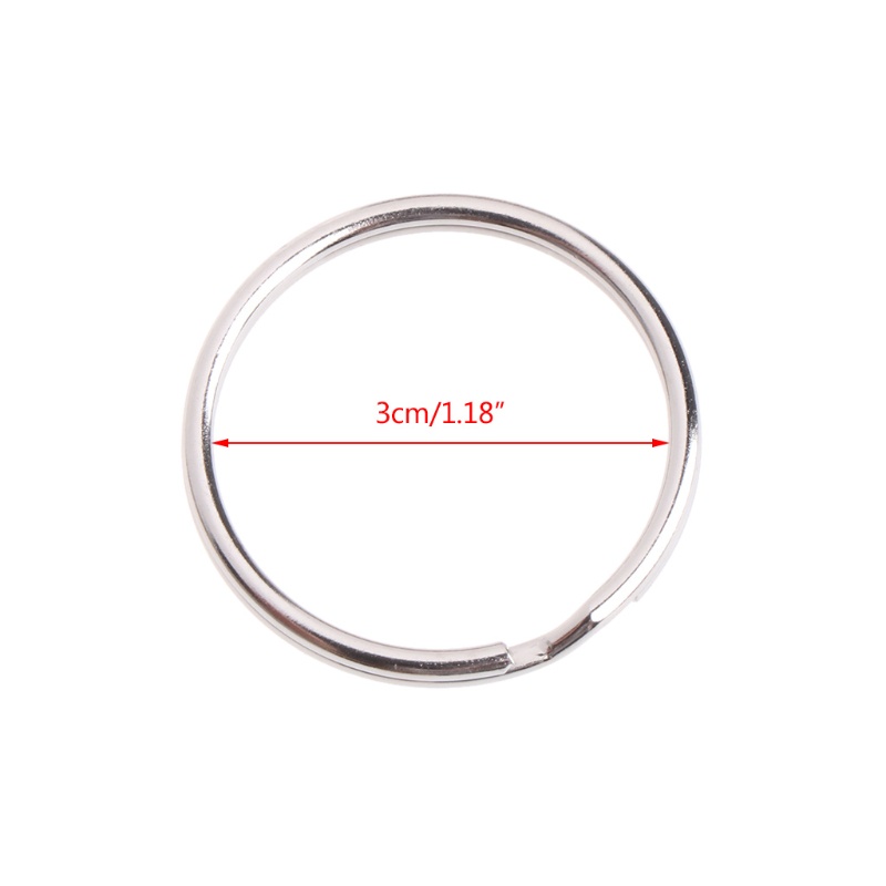 Set 100 Móc Khóa Tròn Bằng Thép Không Gỉ DIY Dễ Sử Dụng