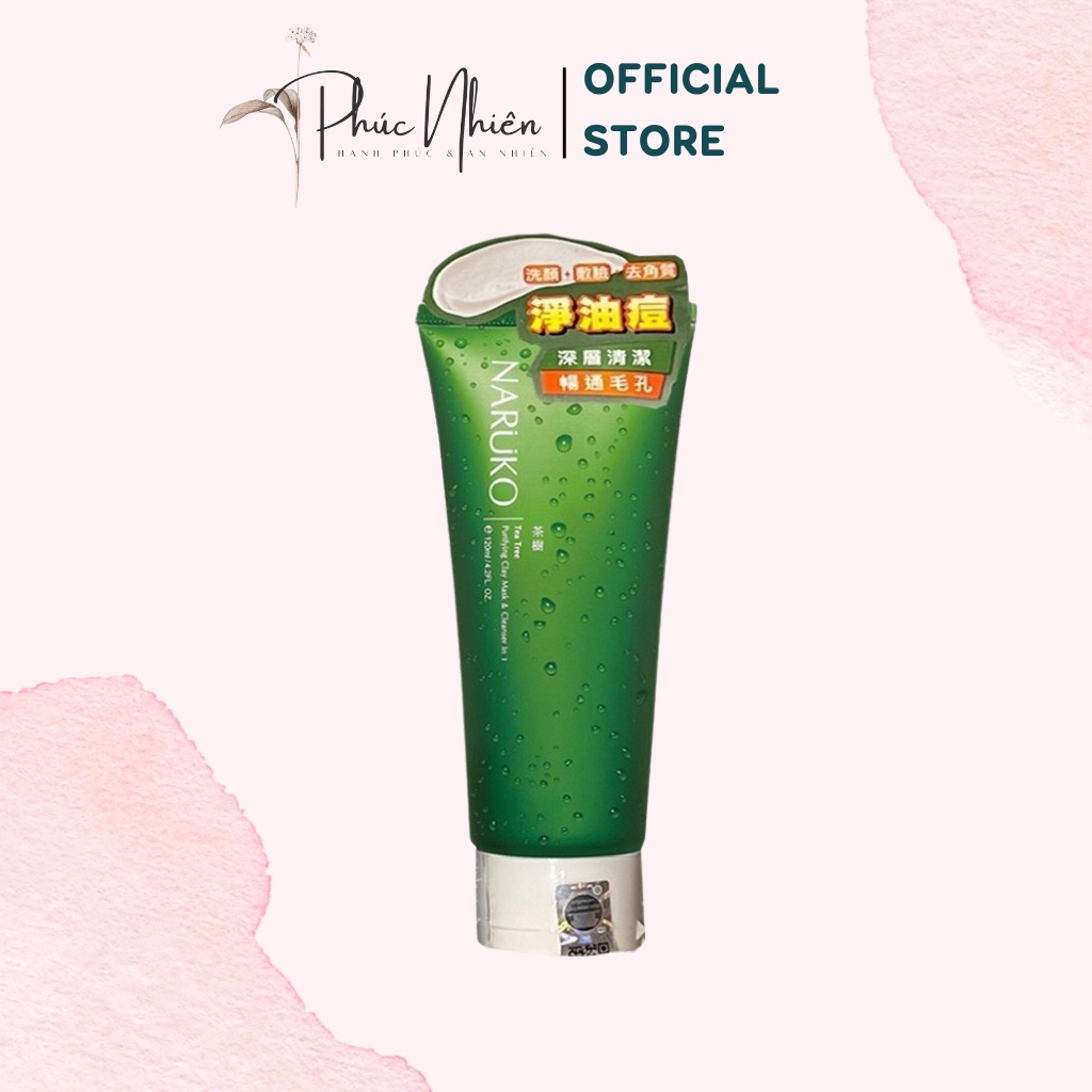 Sữa Rửa Mặt Dạng Bùn Naruko Trà Tràm Tea Tree Purifying Clay Mask and Cleanser in 1 120gr