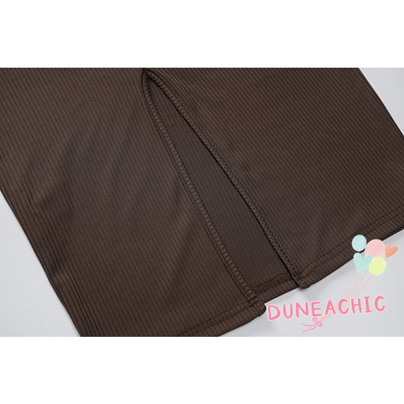 DUNEA Đầm sát nách hở lưng quyến rũ thời trang cho nữ