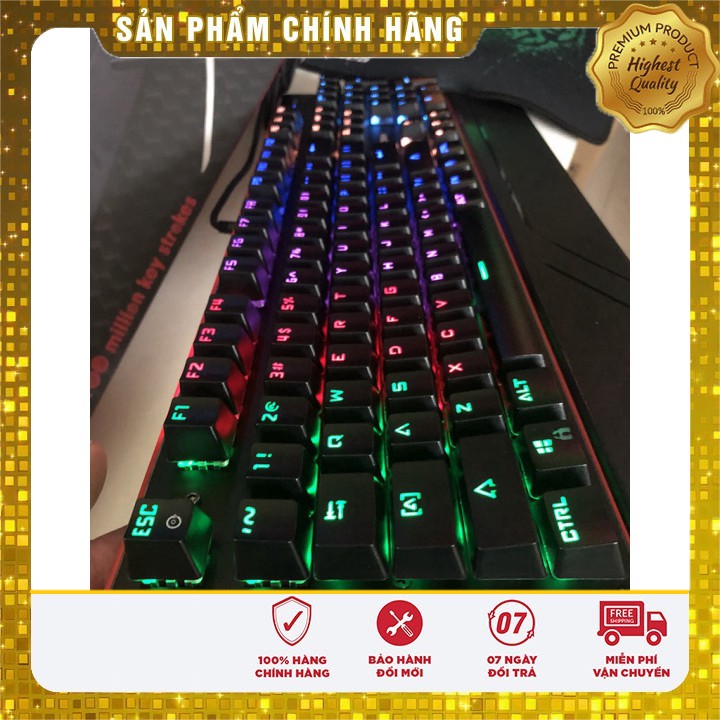 Bàn phím cơ Gaming E-DRA EK300 - - Blue switch - Chống nước tuyệt đối - Có kê tay - Led 7 màu - BH 24 tháng