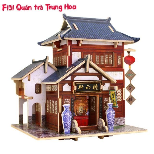 Mô hình nhà gỗ lắp ráp 3D theo khớp - Phong cảnh Trung Quốc F128 F129 F130 F131