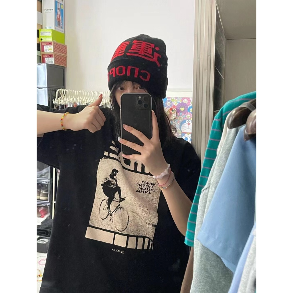 NRVP Áo Thun Nữ Oversize Cổ Tròn Thời Trang Hàn Quốc