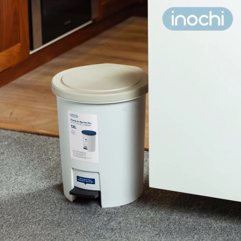 Thùng Rác Nắp Tròn INOCHI Đạp Chân 6L - 12L, Thùng Rác Bếp, Văn Phòng