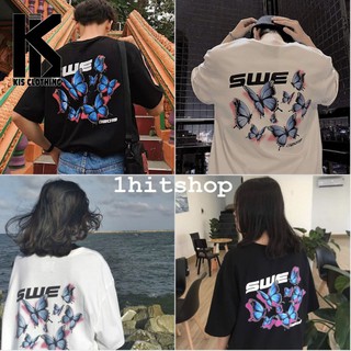 Áo Thun tay lỡ SWE BƯỚM Unisex FREE SHIP