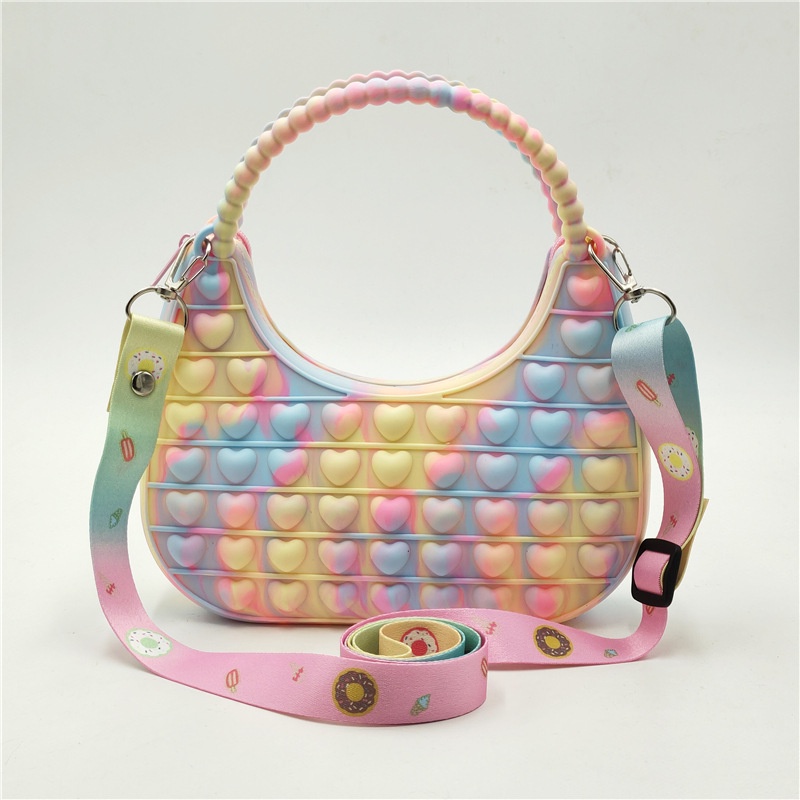 Túi Xách Tay Màu Cầu Vồng Xinh Xắn Dành Cho Bé