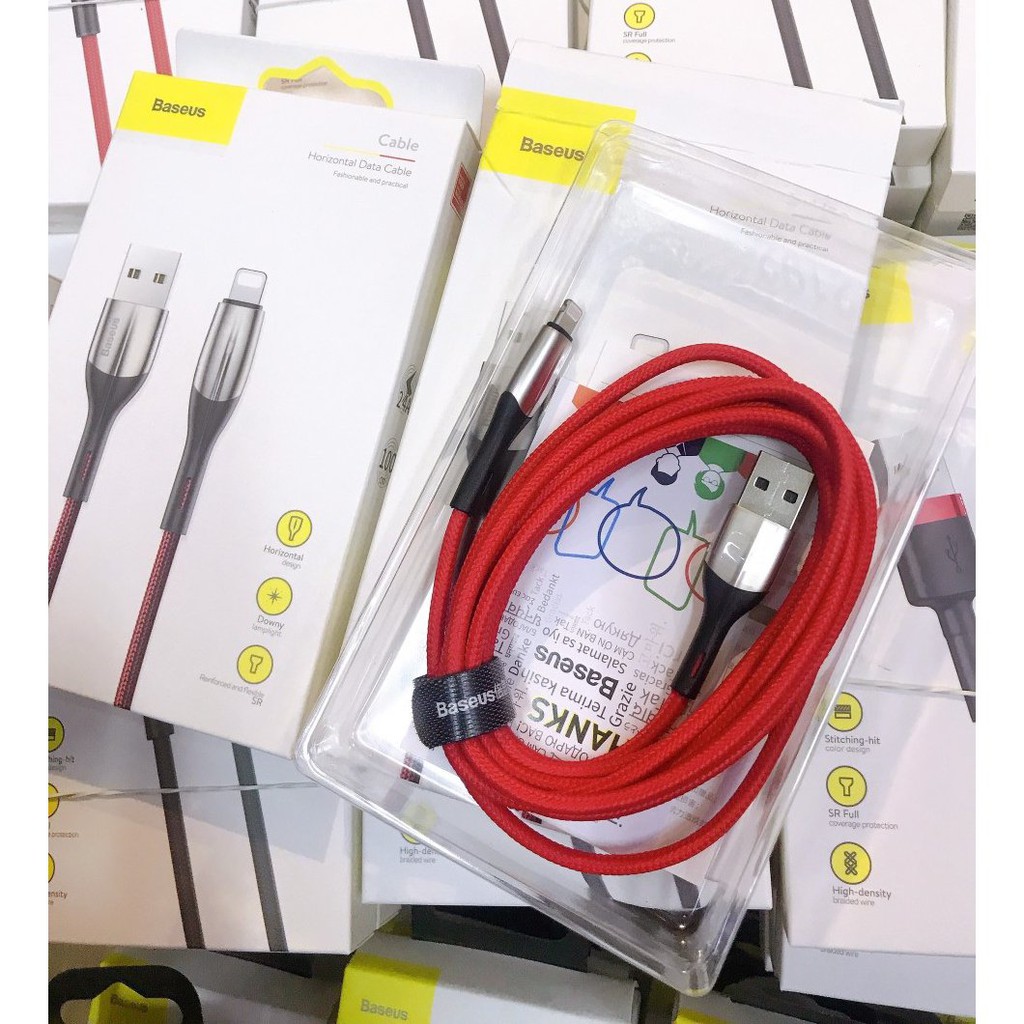 Cáp sạc iPhone - Dây sạc iPhone Baseus - Hỗ trợ sạc nhanh - Siêu bền - Chính Hãng