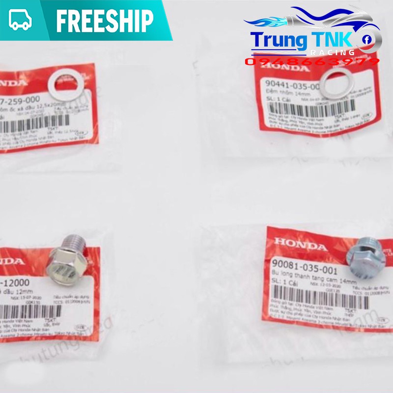 Bộ ốc xả dầu và ốc tăng cam xe dream chính hãng.