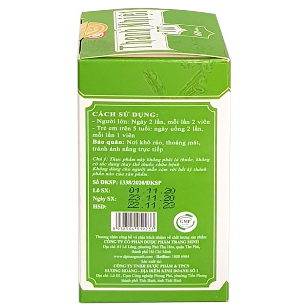 THANH NHIỆT TM - Hỗ trợ thanh nhiệt, giải độc, mát gan, làm giảm các triệu chứng nổi mề đay, mẩn ngứa, rôm sảy (60 viên)