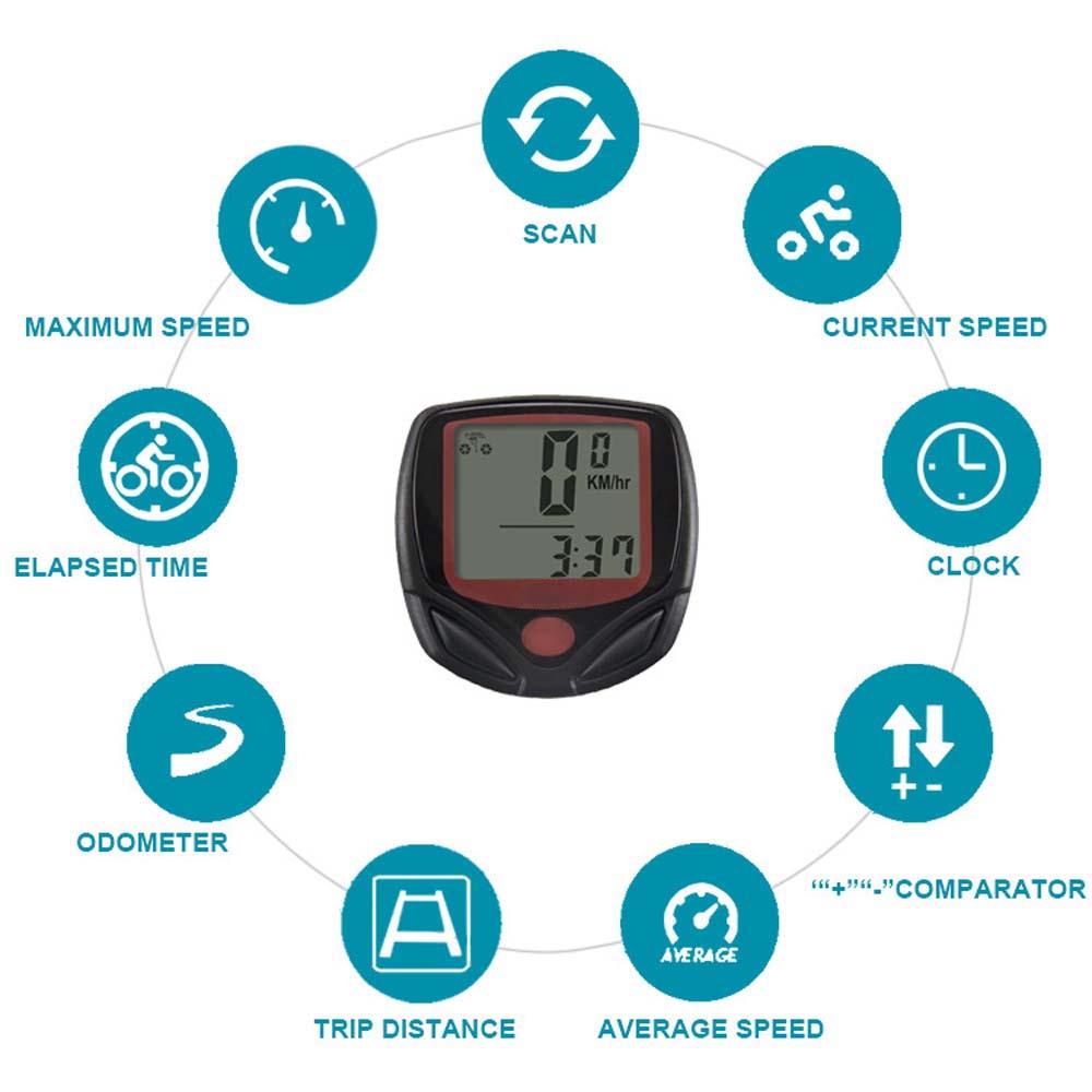 LANFY Đồng Hồ Đo Tốc Độ Chống Thấm Nước Cho Xe Đạp