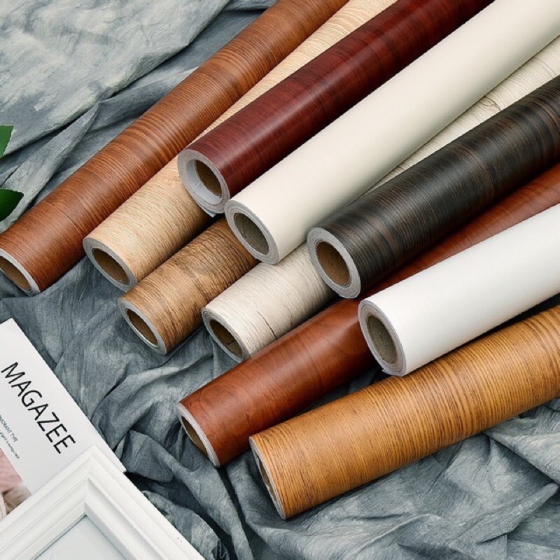 Decal vân gỗ sẵn keo dán tủ dán bàn khổ ngang 60cm