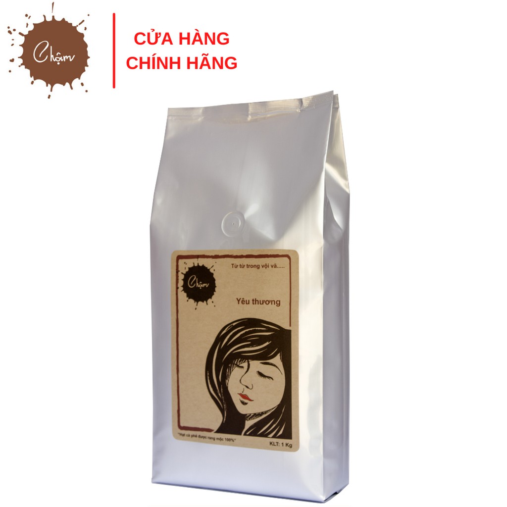 5kg Cà Phê HẠT Nguyên Chất Rang Mộc Chậm Coffee – Yêu Thương 1kg