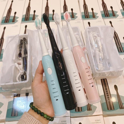 Bàn Chải Điện Đánh Răng ELECTRIC TOOTHBRUSH - Bàn Chải Đánh Răng Tự Động 5 Cấp Độ