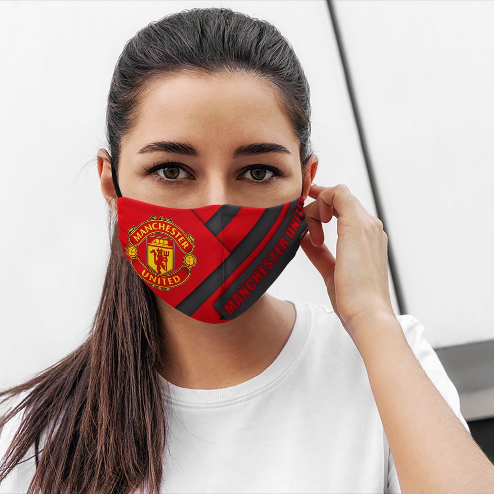 Khẩu Trang Vải Poly Manchester United 9 Soink Vải Cotton 100%,Kháng Khuẩn,Có Thể Giặt,Tái Sử Dụng Cho Nam Nữ