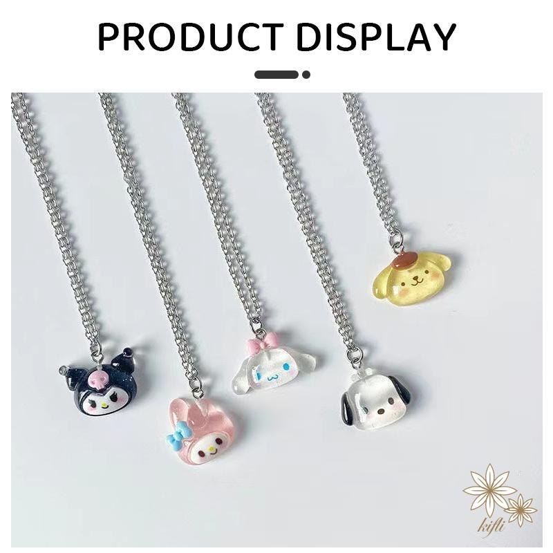 Sanrio Vòng cổ Cặp Đôi Mặt Hình Kuromi Melody Đáng Yêu