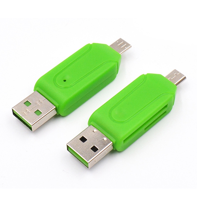 Đầu đọc thẻ USB 2 trong 1 OTG TF/SD chất lượng cao dành cho điện thoại