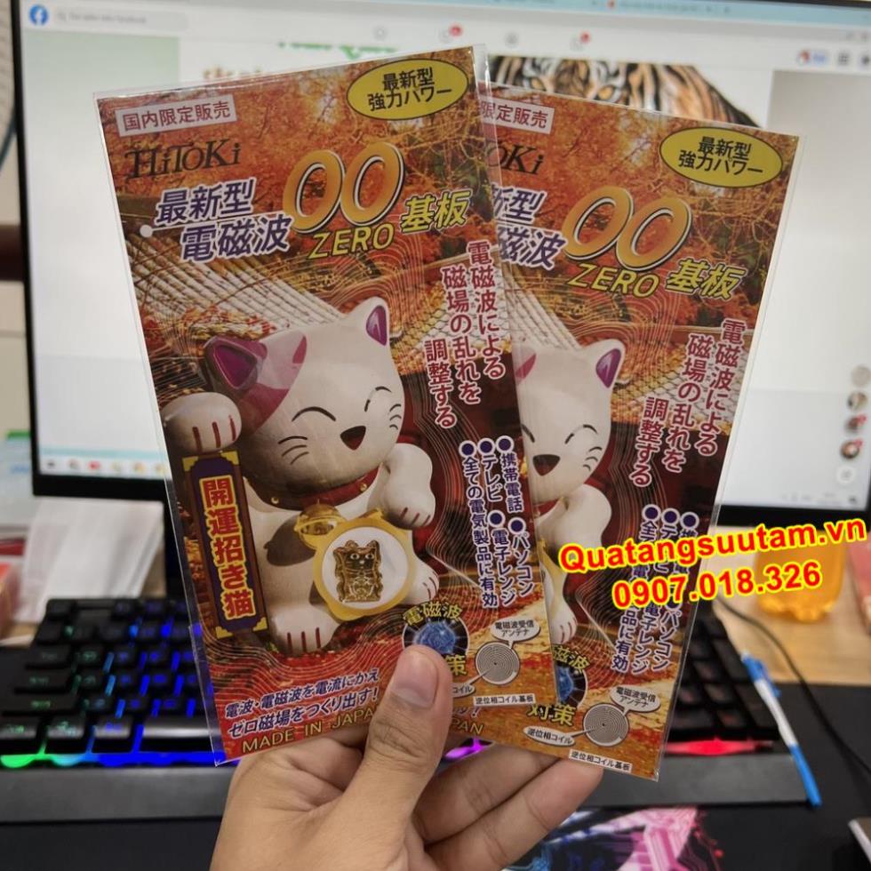 Chip Ngăn Bức Xạ Điện Từ HiToKi Nhật Bản( Mèo Thần Tài) Chính Hãng - GIÁ SĨ