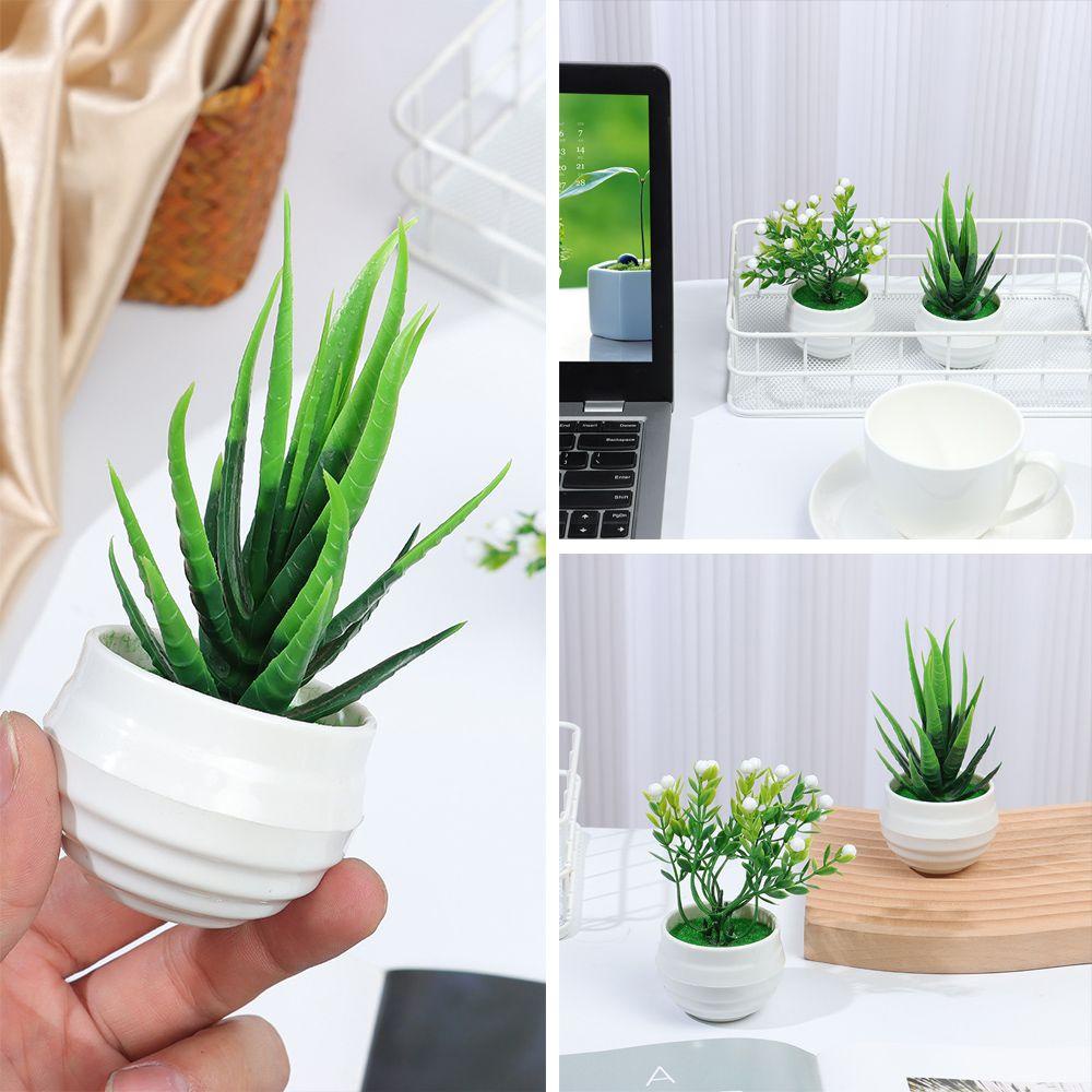 Chậu Cây Lô Hội Giả Dùng Trang Trí Nhà Cửa / Văn Phòng