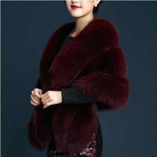 ♕Áo Choàng Giả Lông Cáo Dày Dặn Ấm Áp Sang Trọng Cho Cô Dâu | BigBuy360 - bigbuy360.vn