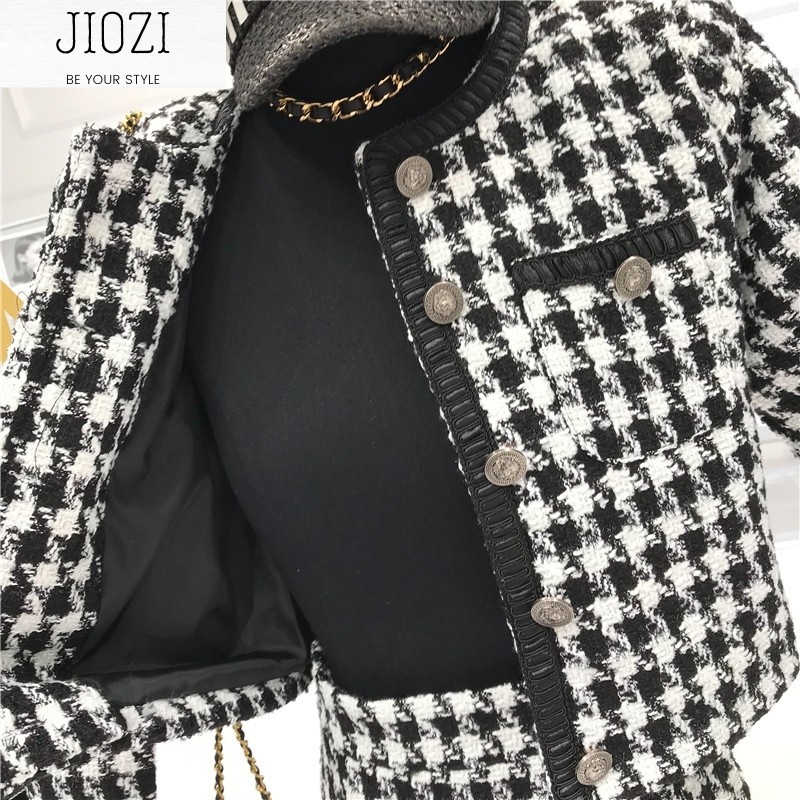 [Hàng có sẳn] Set dạ tweed JIOZI thời trang Hàn Quốc D03 | BigBuy360 - bigbuy360.vn