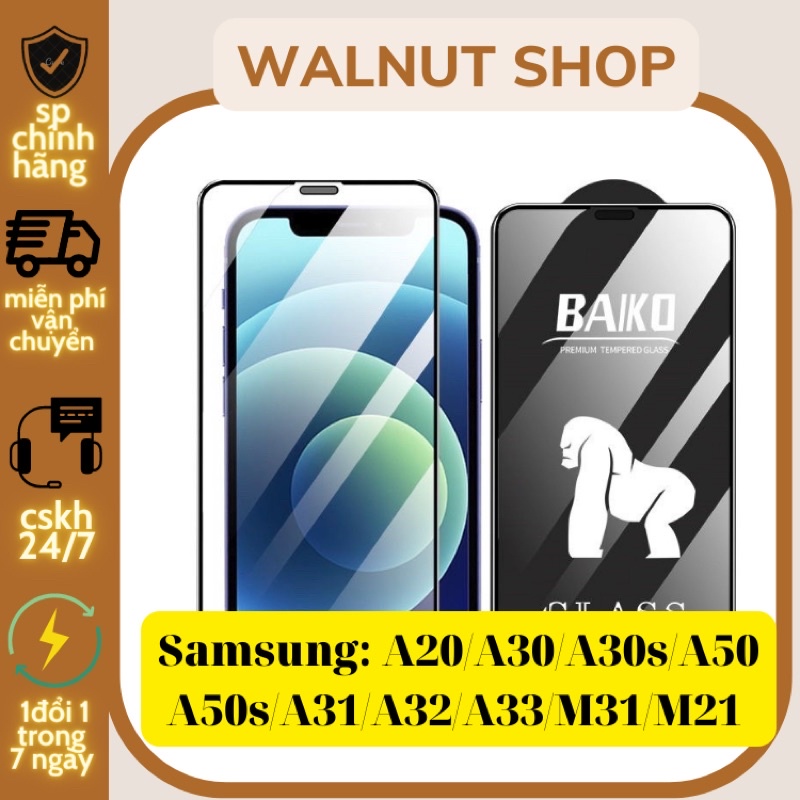Kính cường lực kingkong BAIKO samsung A20 A30 A50 A22 A32 A33 M21 M31