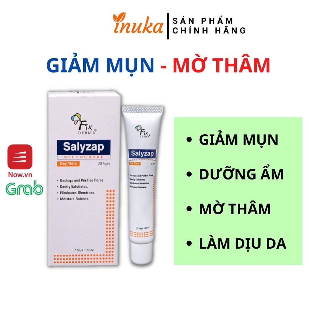 Kem chấm mụn Fixderma giảm ngừa mụn dưỡng ẩm tái tạo dưỡng trắng phục hồi da mờ thâm (gel chấm mụn 20gr) inuka_store.