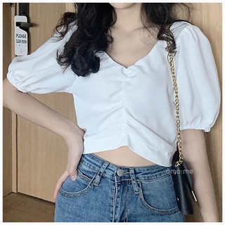 [ĐỒNG GIÁ 99K] Áo Croptop Kiểu Rút Trước Ngực
