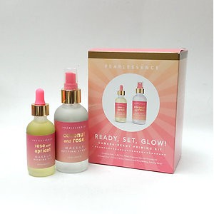 Bộ dưỡng da trước và sau trang điểm Pearlessence Makeup Priming & Setting Spray Camera Ready Set Glow Kit Set