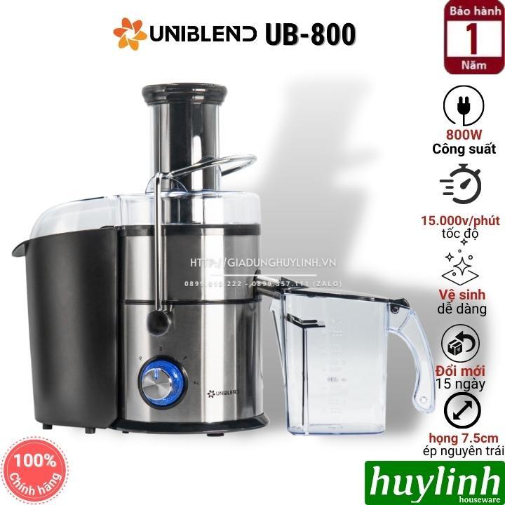 [Mã 33ELSALE hoàn 7% đơn 300K] Máy ép trái cây Uniblend UB-800 - 800W